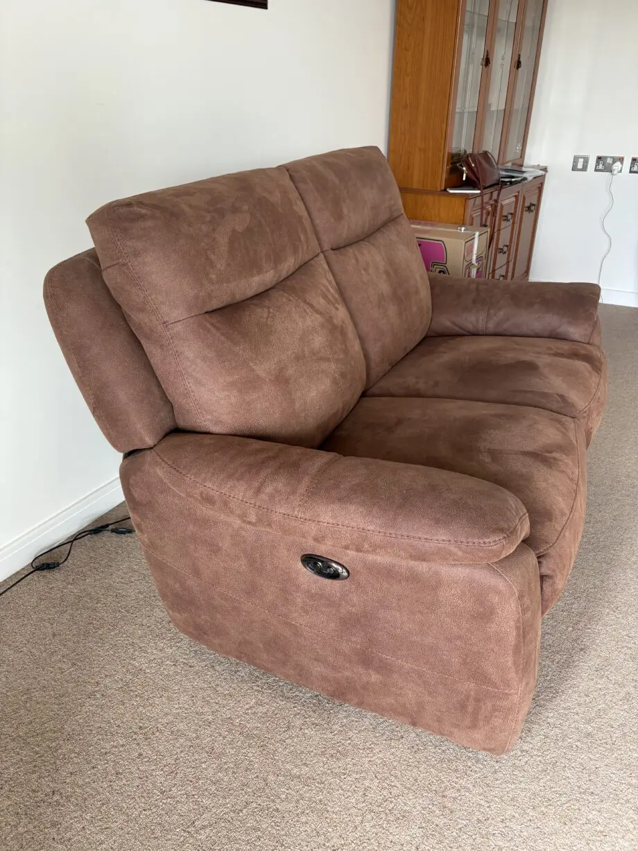 Parker Knoll Two Seater Brown Sofa