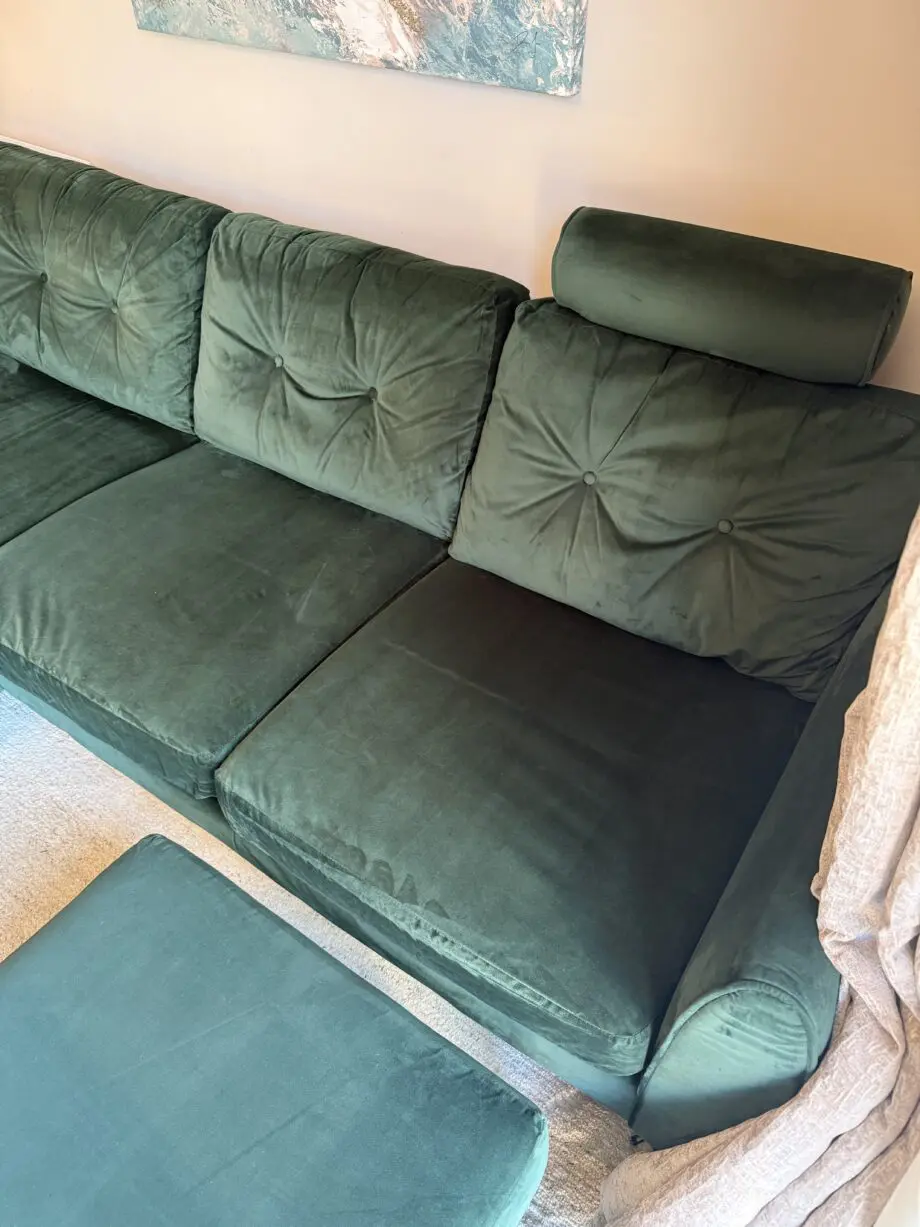 Sofology Finchley Green Velvet Corner Sofa