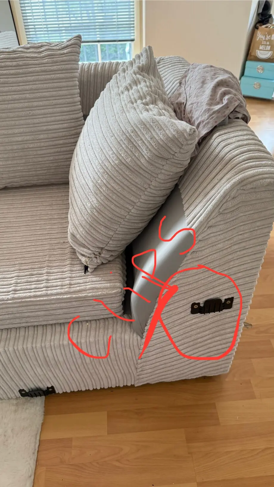 Cream Jumbo Cord Sofa