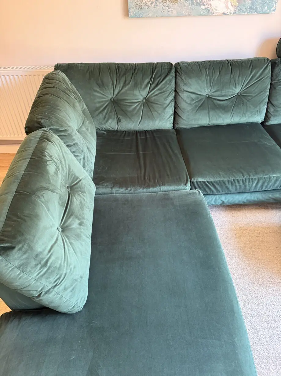 Sofology Finchley Green Velvet Corner Sofa
