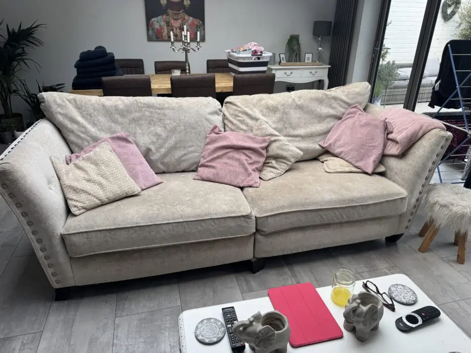 DFS grey 4 seater & love chair