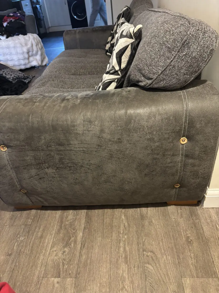 Grey 3 seater sofa a love chair