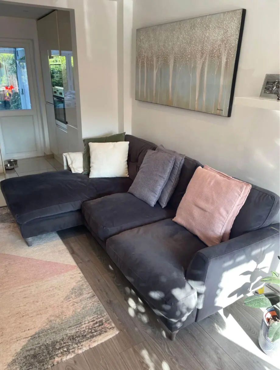 DFS GREY L SHAPE SOFA