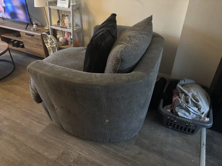 Grey 3 seater sofa a love chair