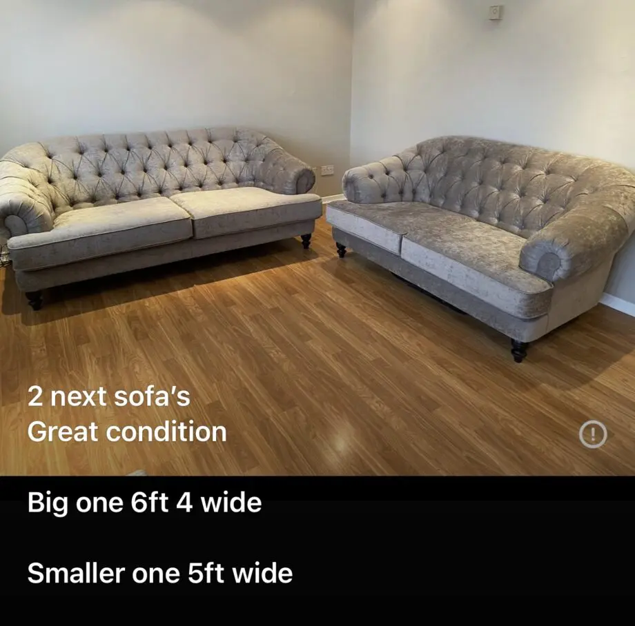 2 Next Sofa’s