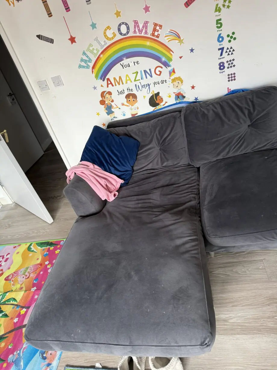 DFS GREY L SHAPE SOFA