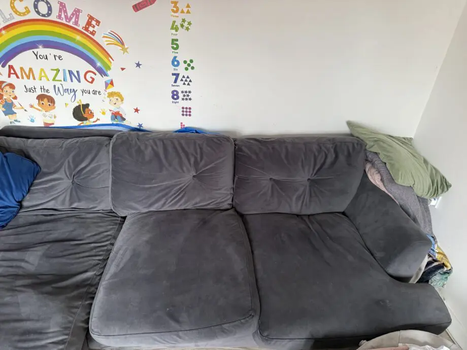 DFS GREY L SHAPE SOFA