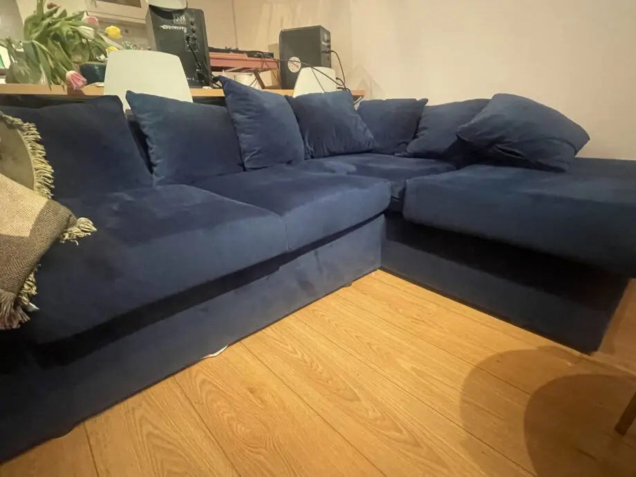 Blue Velvet Corner sofa