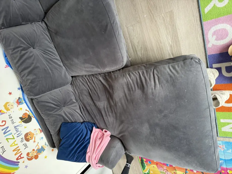 DFS GREY L SHAPE SOFA