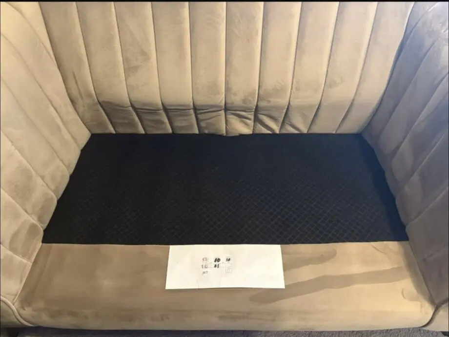 Mink 3 seater sofa with matching ‘cuddle’ chair
