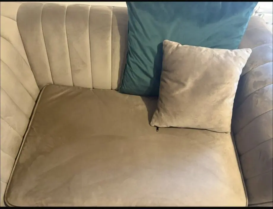 Mink 3 seater sofa with matching ‘cuddle’ chair