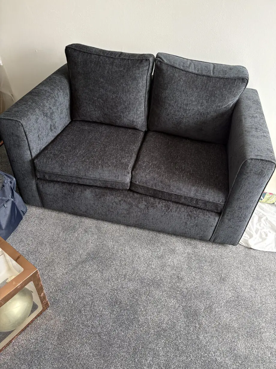 DFS Dark blue/black 2 seater sofa