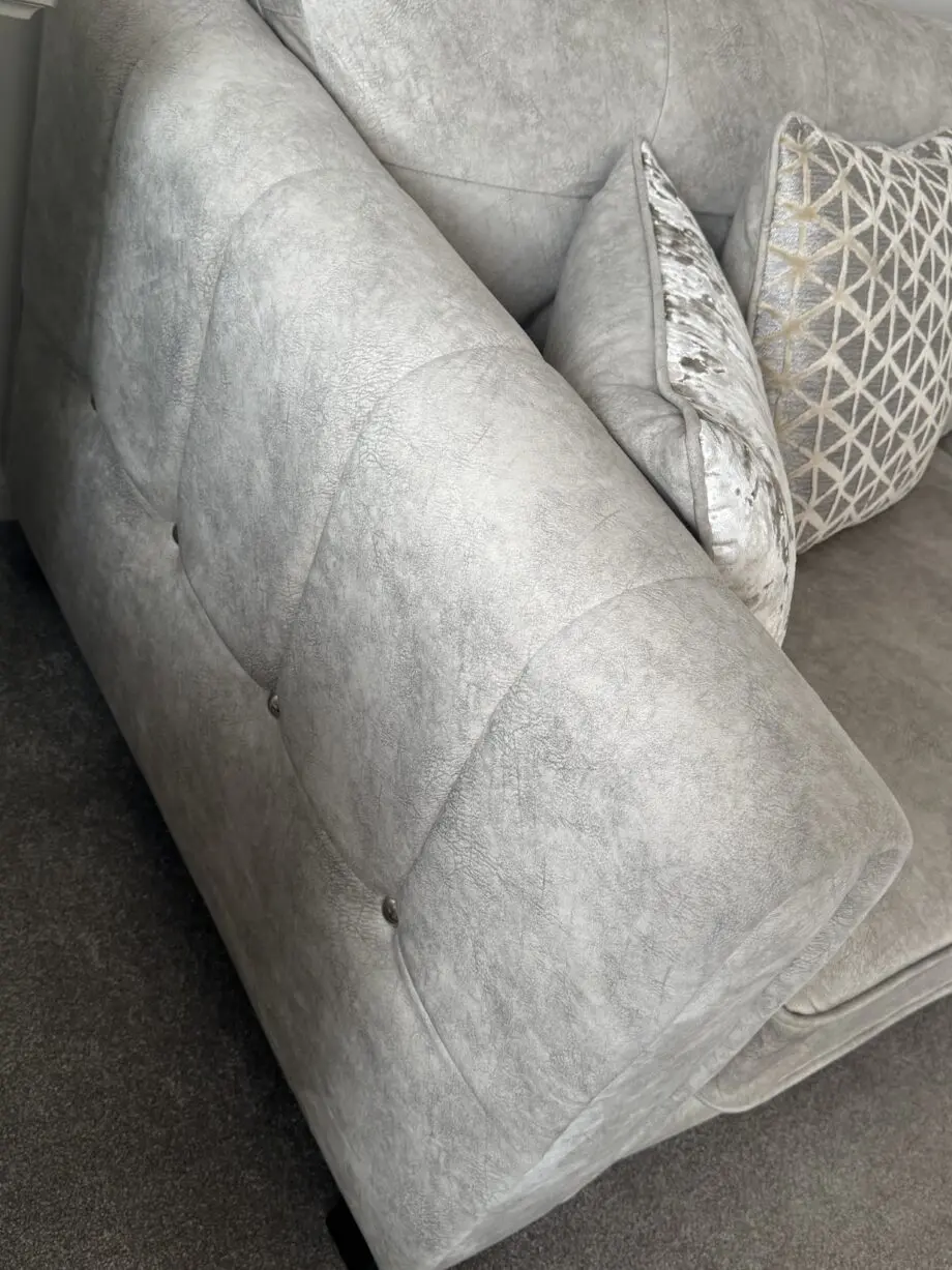 Furniture Village Oyster Beige Ariana 4 Seater Sofa & Cuddle Chair
