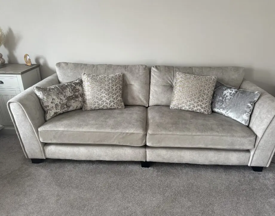 Furniture Village Oyster Beige Ariana 4 Seater Sofa & Cuddle Chair