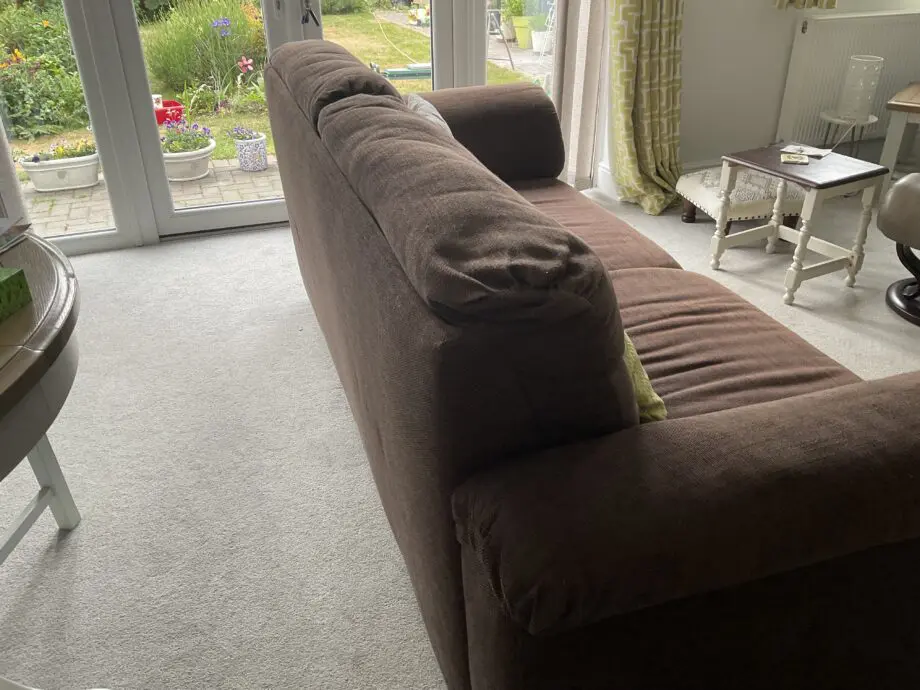 Chocolate Brown three seater sofa