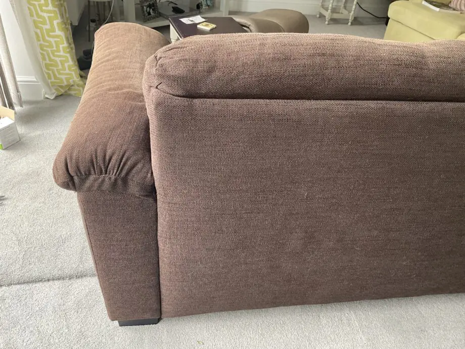 Chocolate Brown three seater sofa