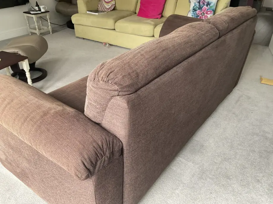 Chocolate Brown three seater sofa