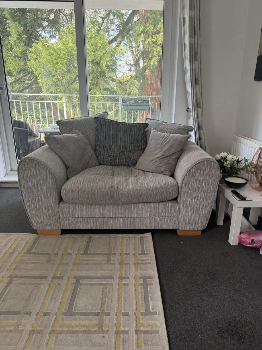 DFS grey cuddle sofa
