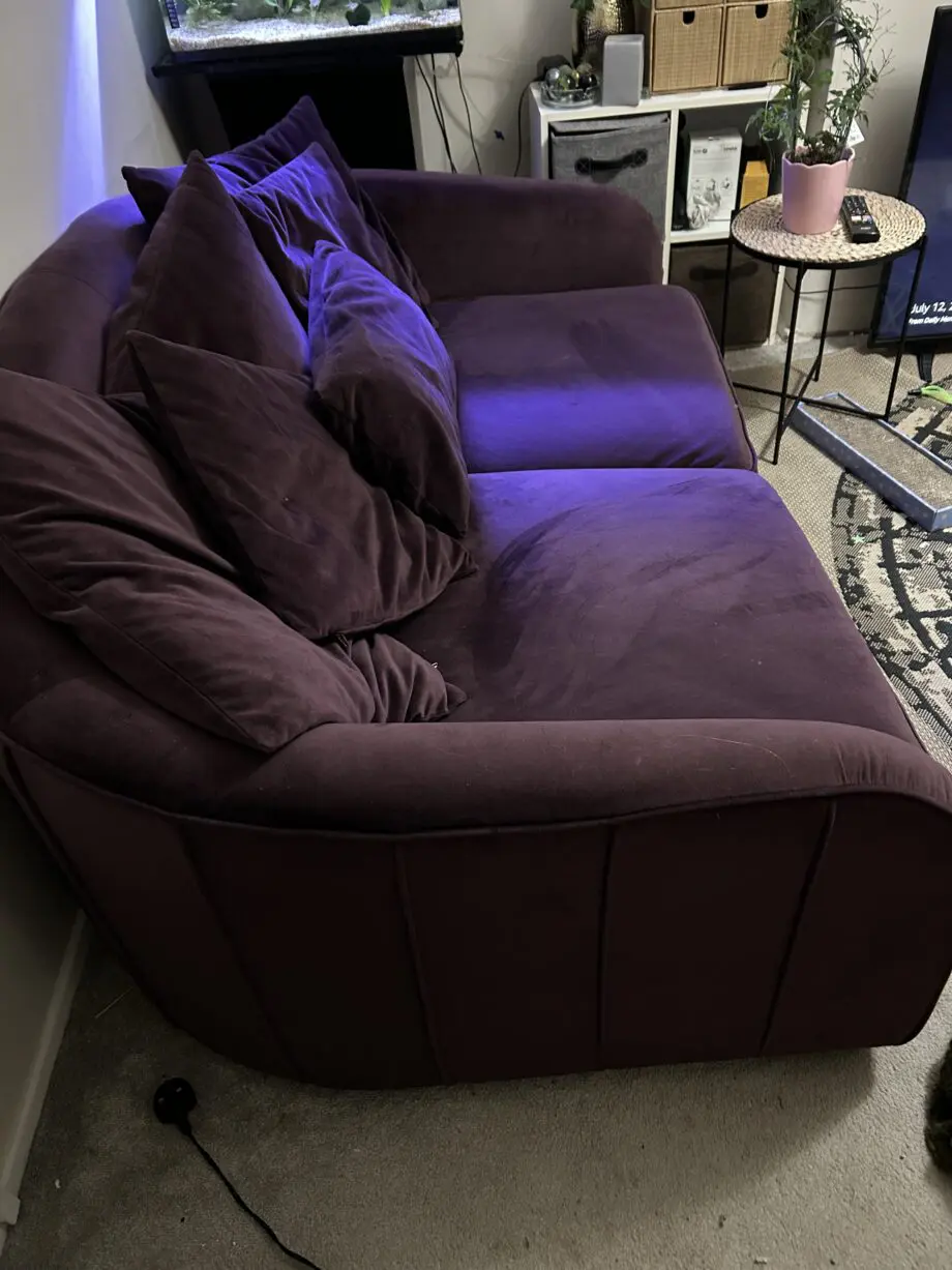 DFS PLUMB COLOURED 2 seater