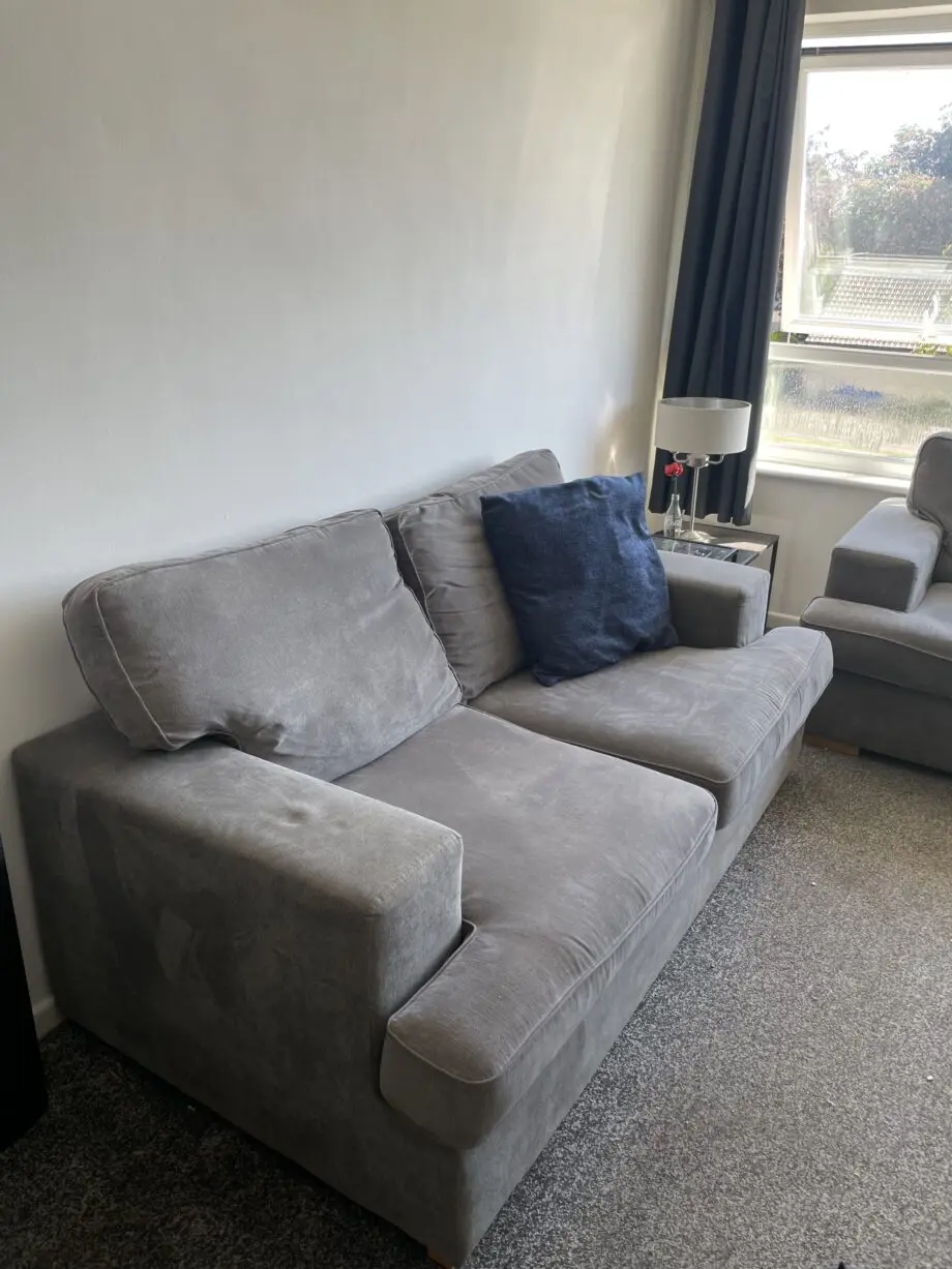 DFS Ludo Grey 2 seater sofa