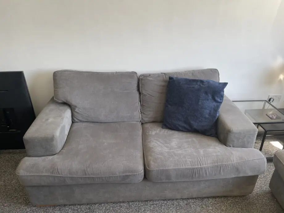 DFS Ludo Grey 2 seater sofa
