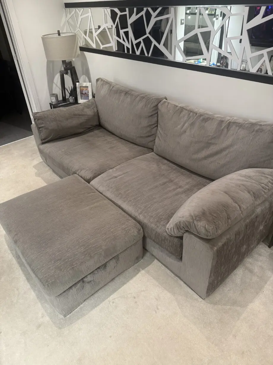 Sofology Grey Sofa and footstool