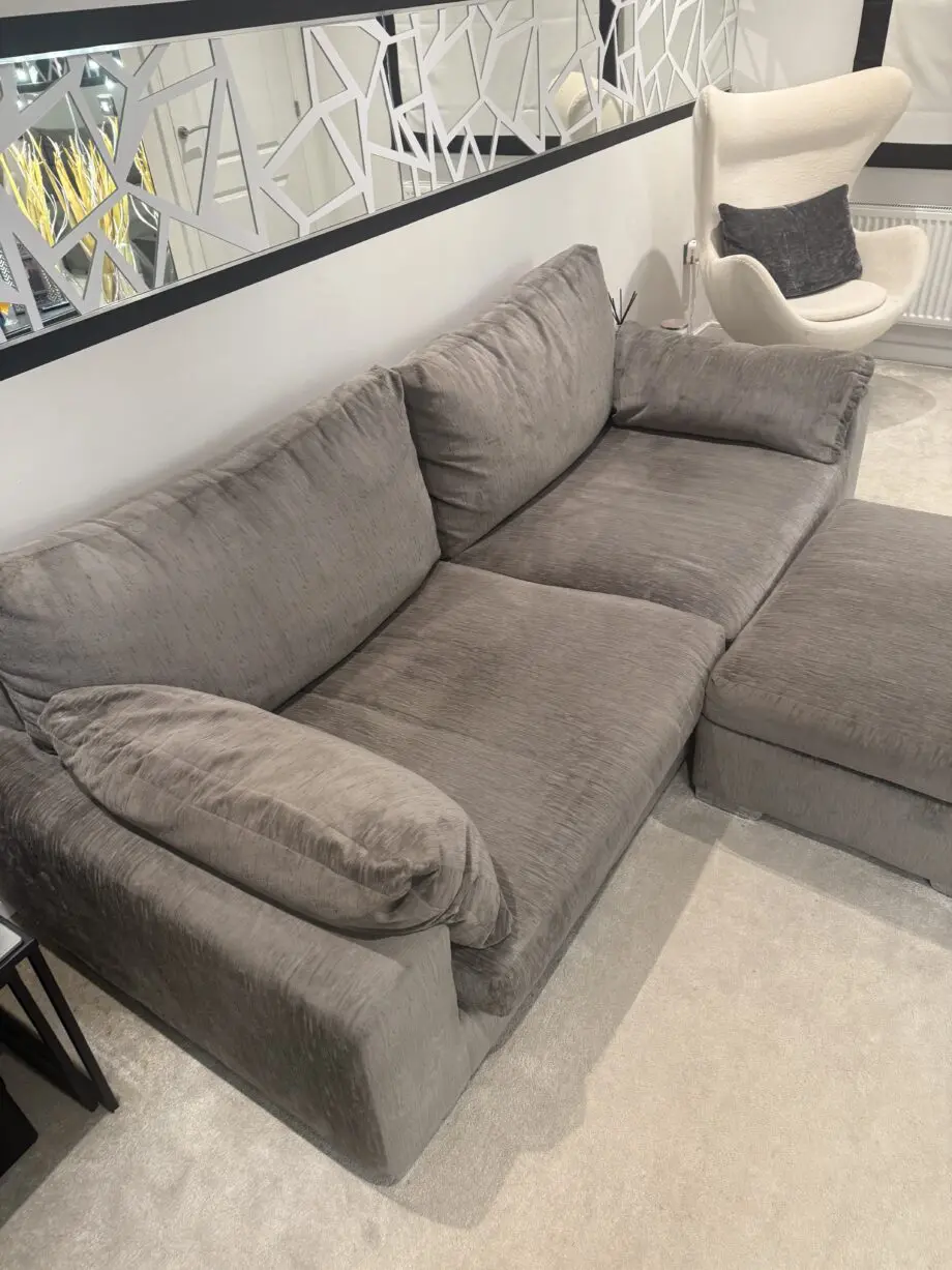 Sofology Grey Sofa and footstool