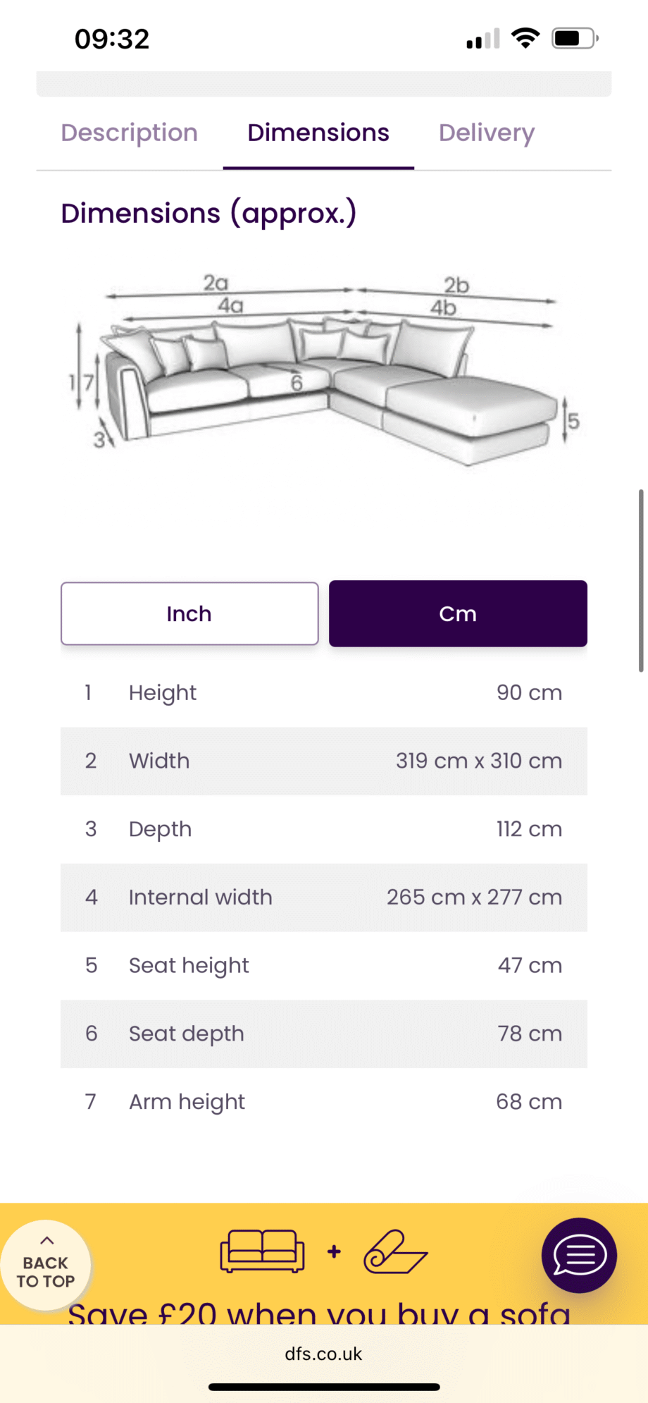 Dfs platinum Devine left hand corner sofa