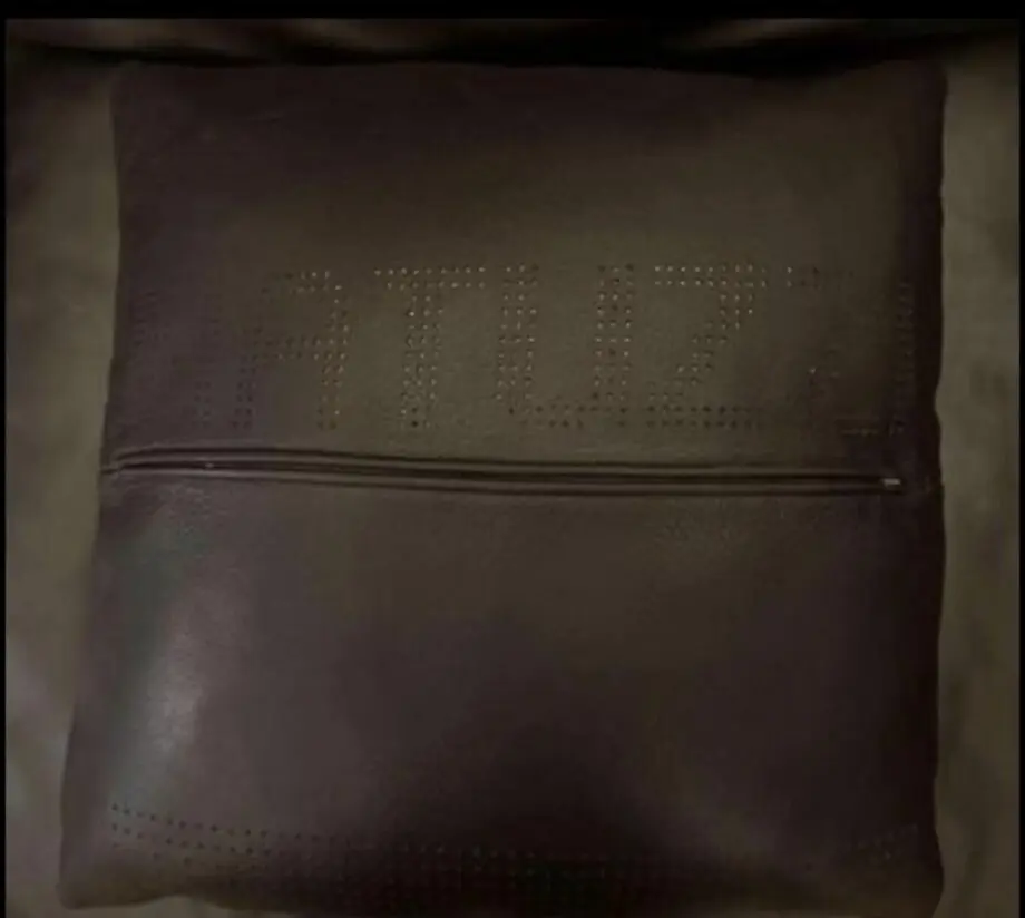 Natuzzi two 3 Seaters and square footstool Dark brown leather