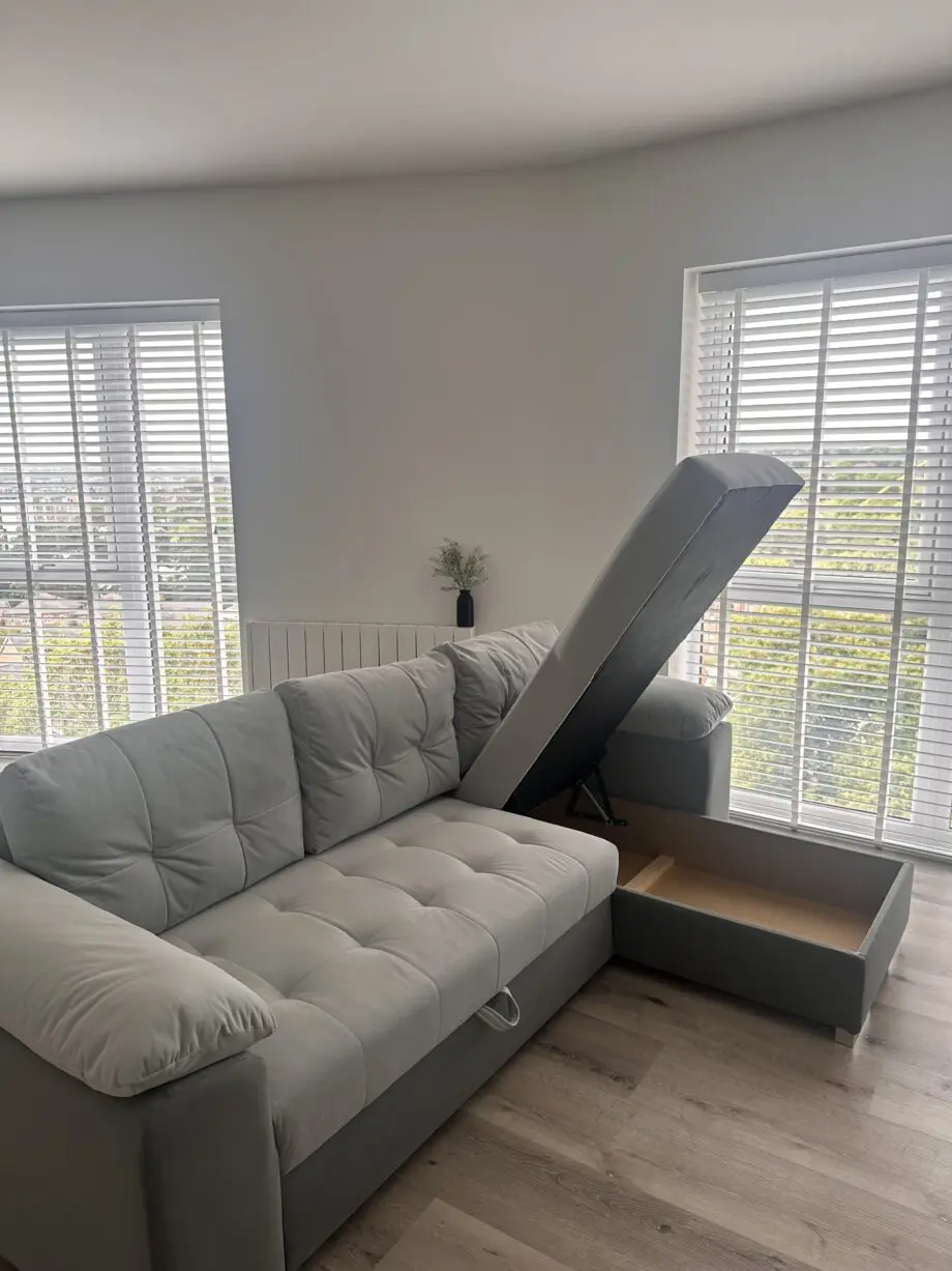 SofaBargain Grey sofa bed with storage