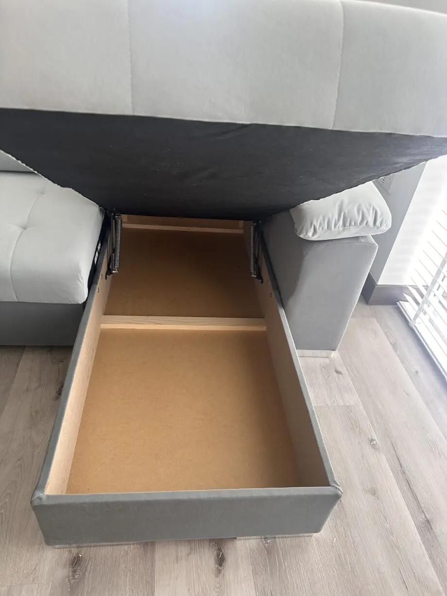 SofaBargain Grey sofa bed with storage