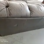 Winchester Leather Chesterfield Sofa with Footstool.