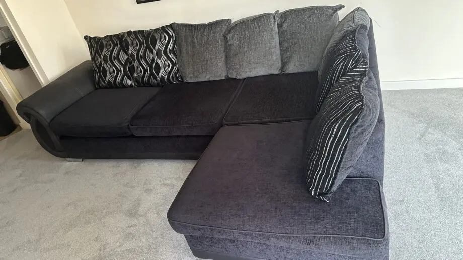DFS Grey 3 seater corner sofa