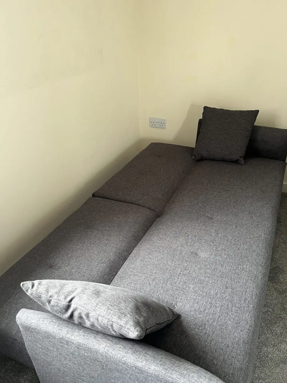 Grey sofa bed