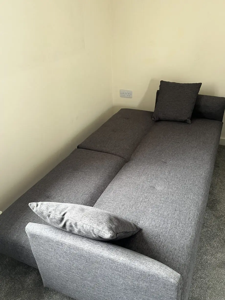 Grey sofa bed