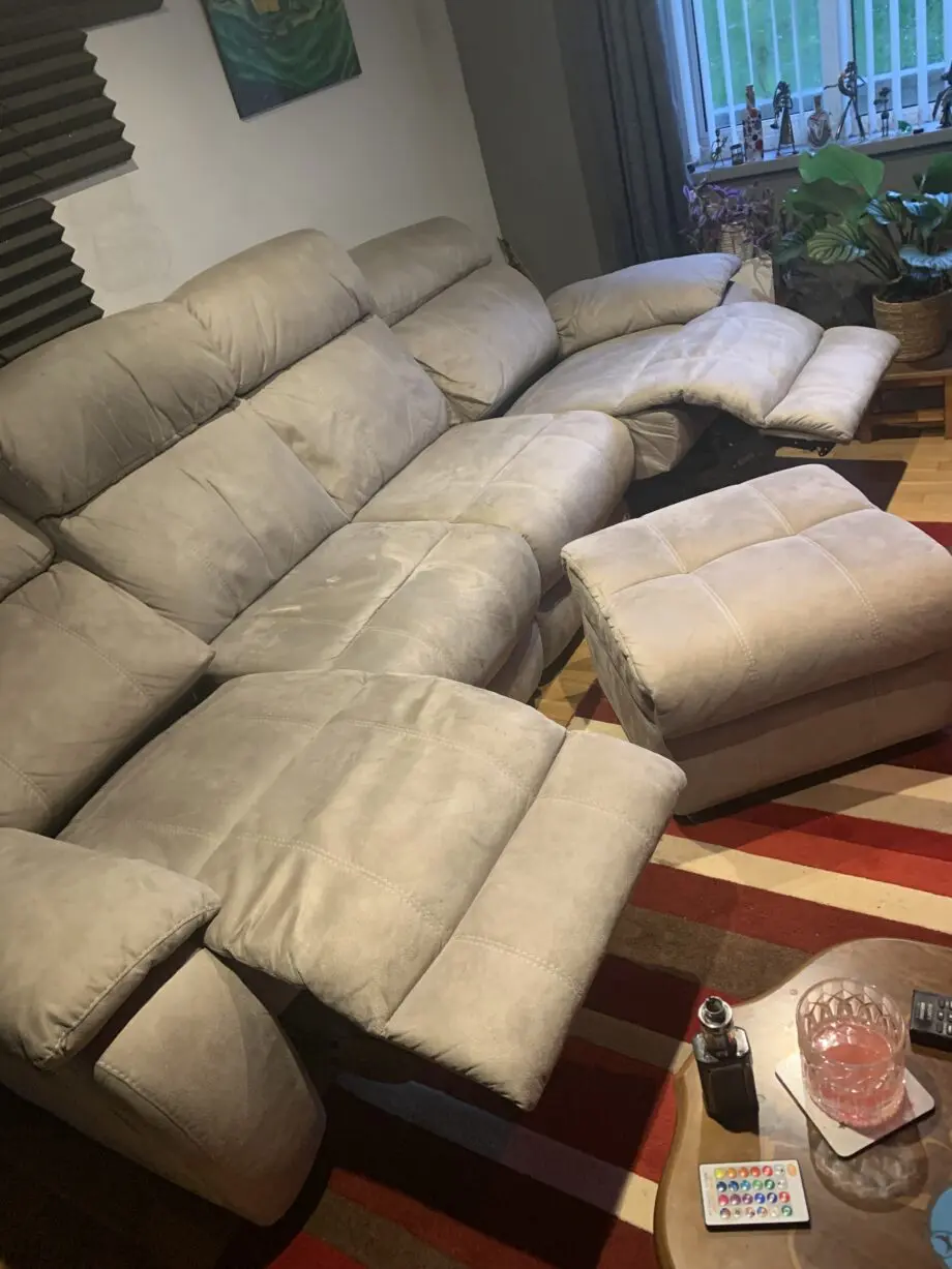 Furniture Village 4 seater electric recliner sofa