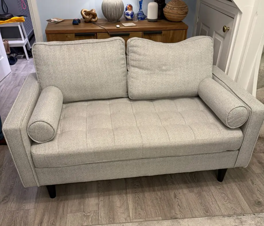 Dunelm speckled grey 2 seater sofa