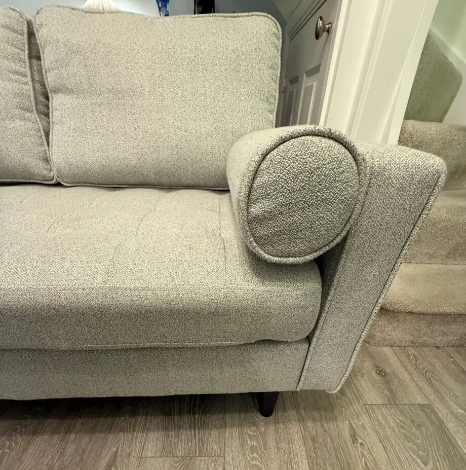 Dunelm speckled grey 2 seater sofa