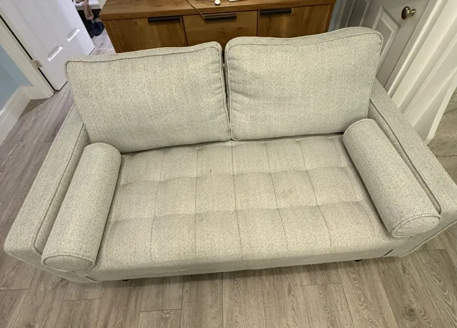 Dunelm speckled grey 2 seater sofa