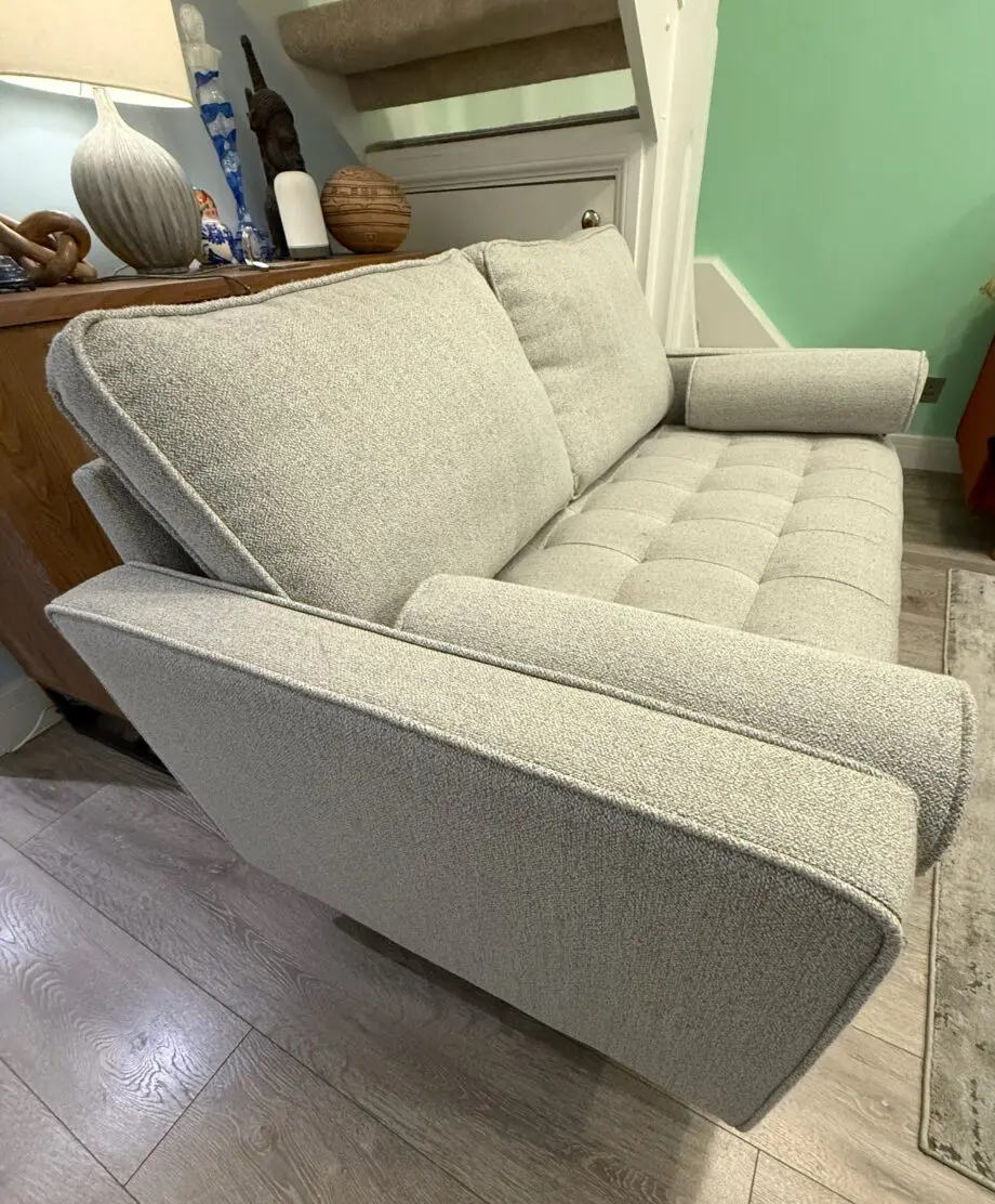 Dunelm speckled grey 2 seater sofa