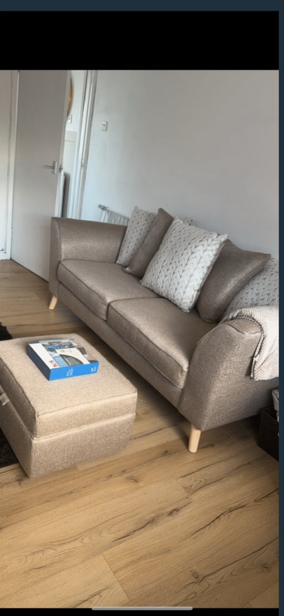 SCS beige 3 seater sofa