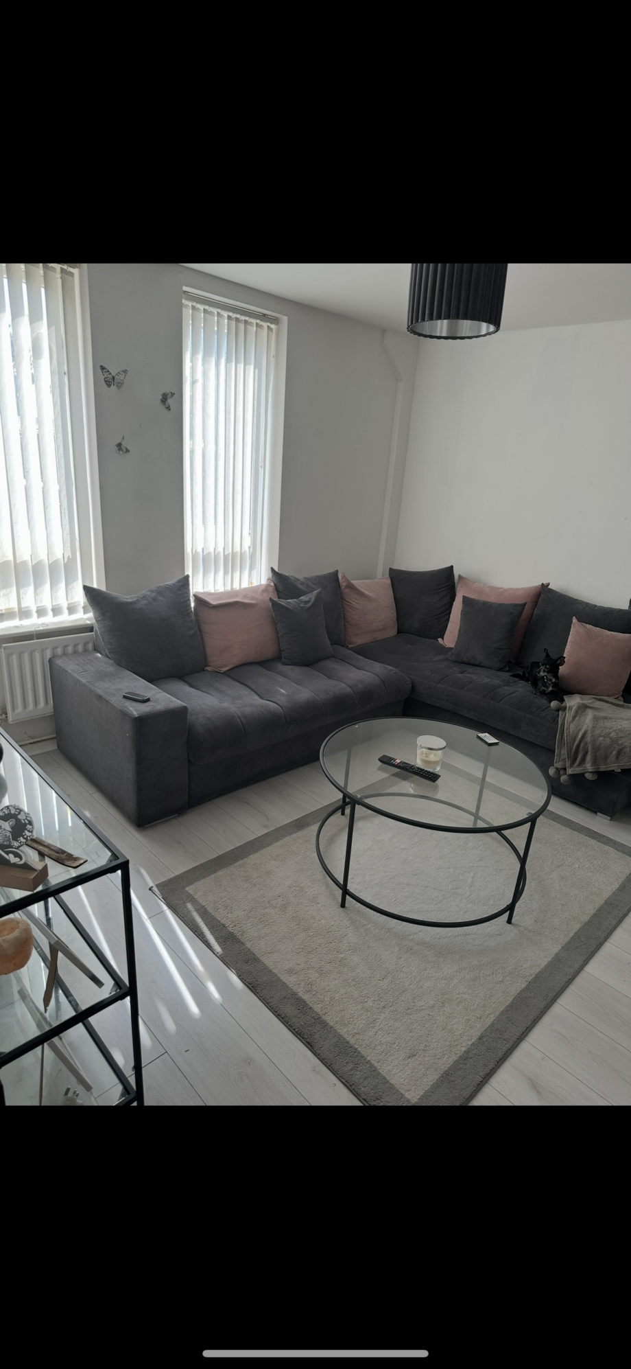 grey corner sofa
