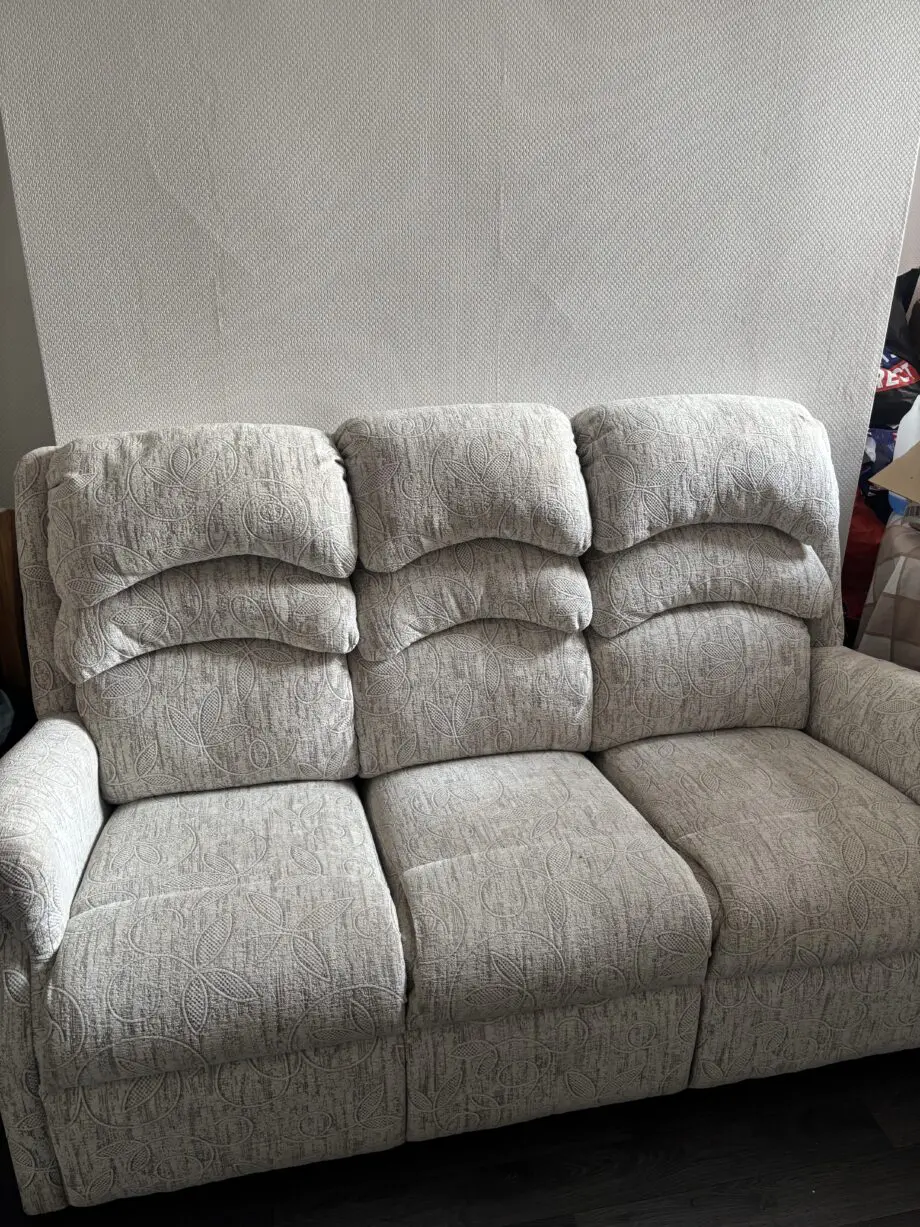 Beige sofa set