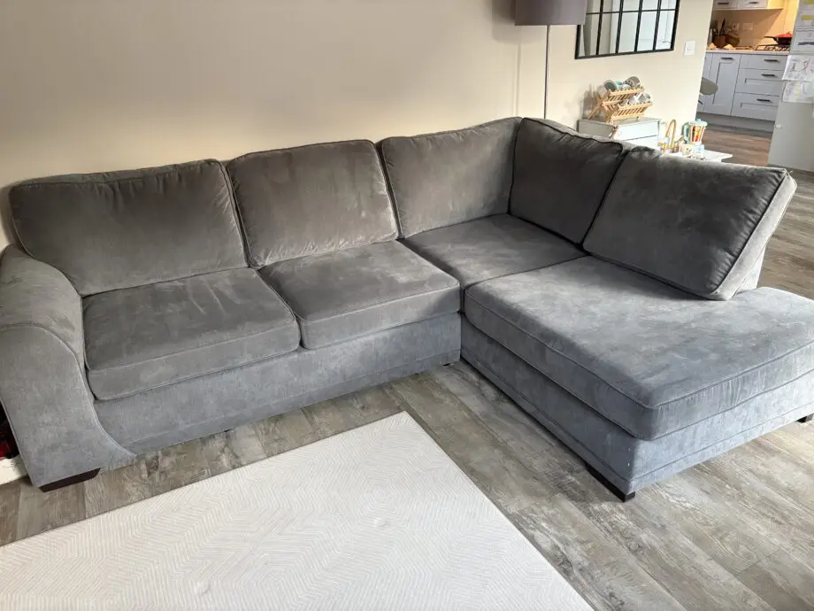 DFS Grey Orka corner sofa