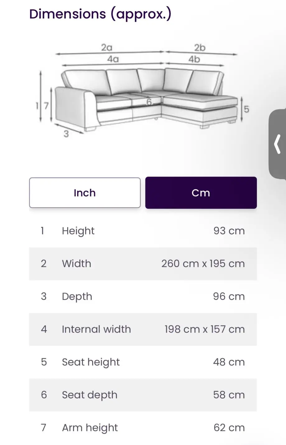 DFS Grey Orka corner sofa