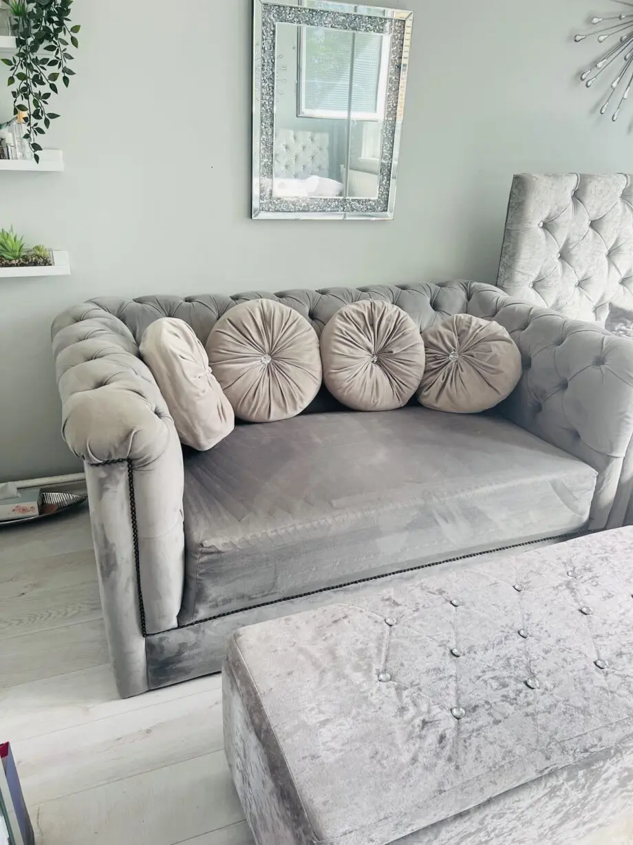 Velvet sofa