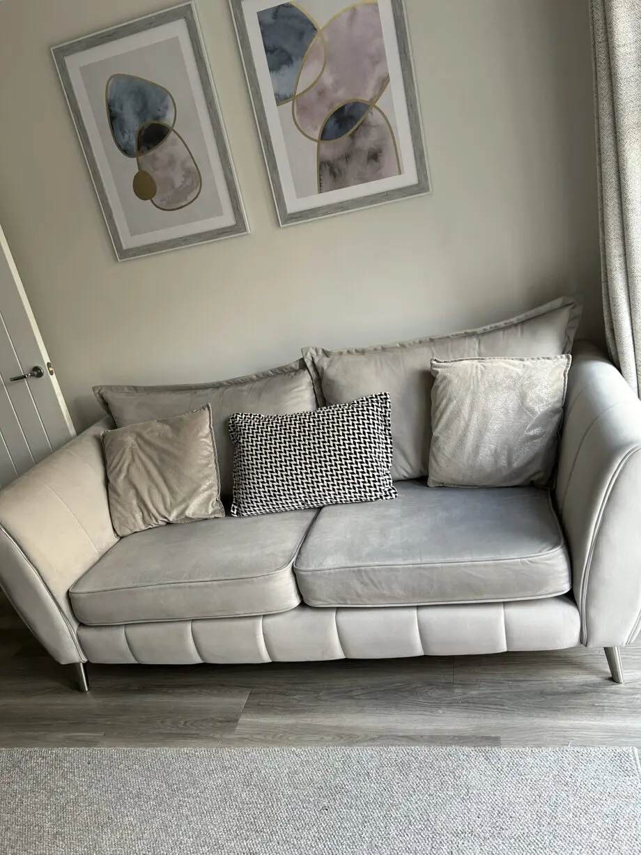 Sofology Gabrielle 3-seat sofa, loveseat and footstool in grey