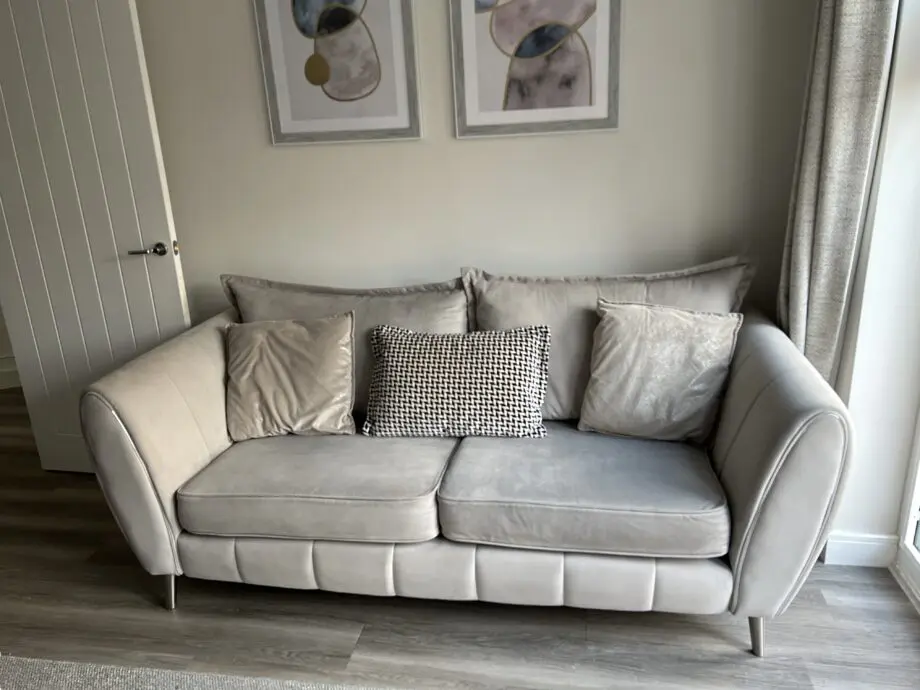 Sofology Gabrielle 3-seat sofa, loveseat and footstool in grey