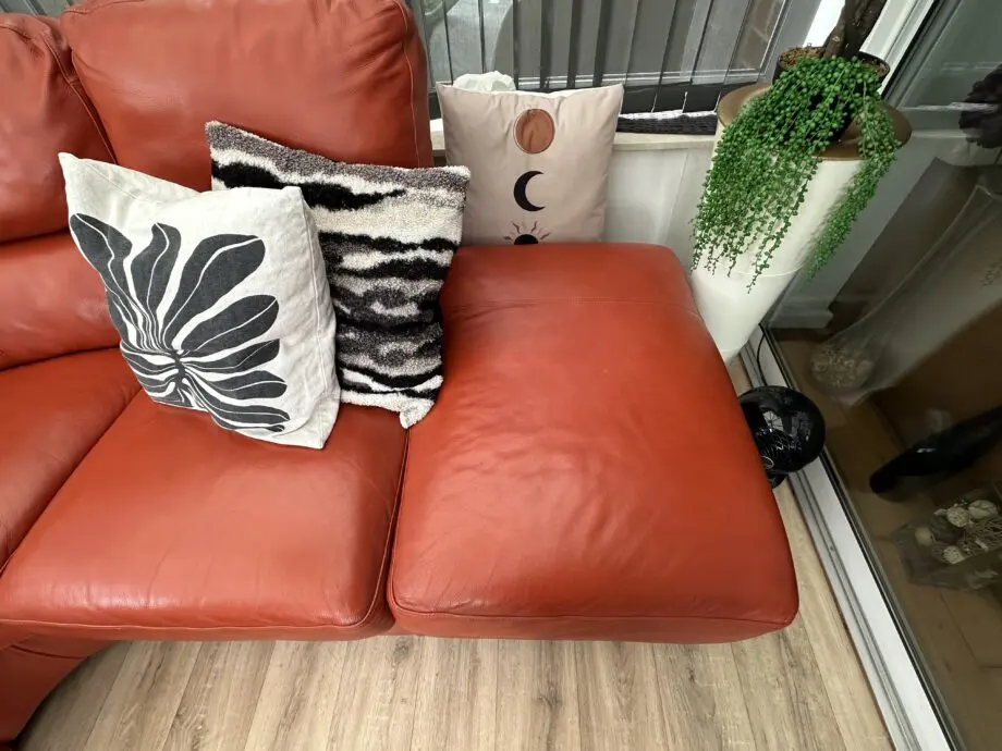 La-Z-Boy Burnt Orange Premium Leather Electric Reclining Corner Sofa
