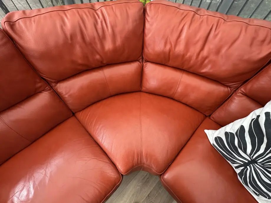 La-Z-Boy Burnt Orange Premium Leather Electric Reclining Corner Sofa